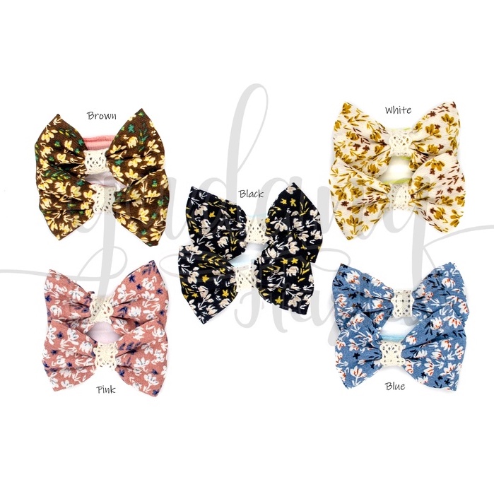 Jepit Rambut Mini Ribbon Spring Flower Hairclip Motif Bunga Besar Lucu GH 213912