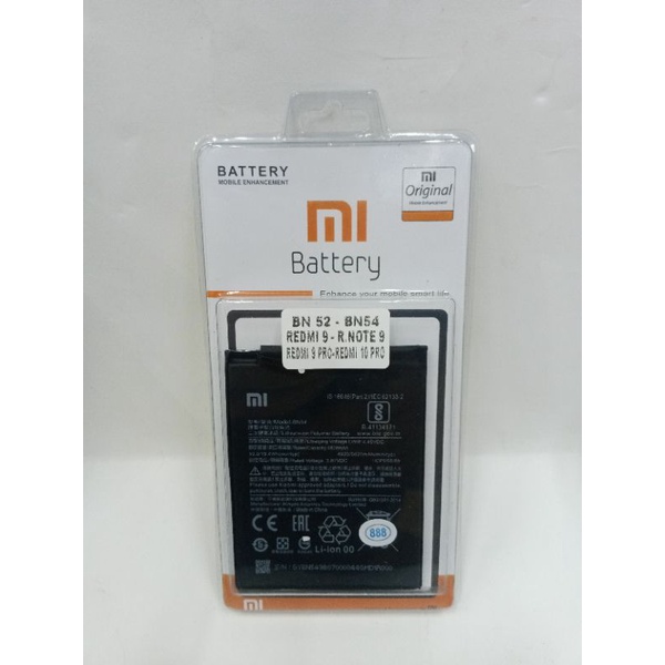 BATERAI BN 52 BN 54 REDMI 9 Note 9 NOTE 9 PRO REDMI 10 PRO BN52 BN54 ORIGINAL