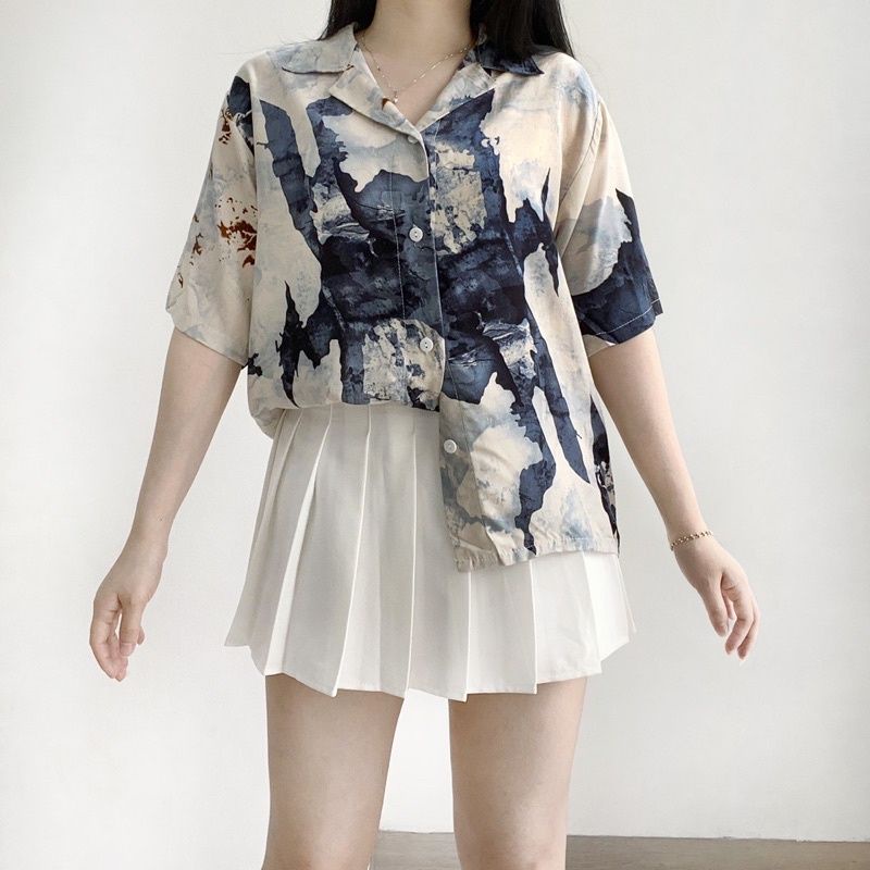 KEMEJA WANITA VINTAGE KOREA TERMURAH |  KEMEJA WANITA LENGAN PANJANG LENGAN PENDEK CROP KOREAN STYLE