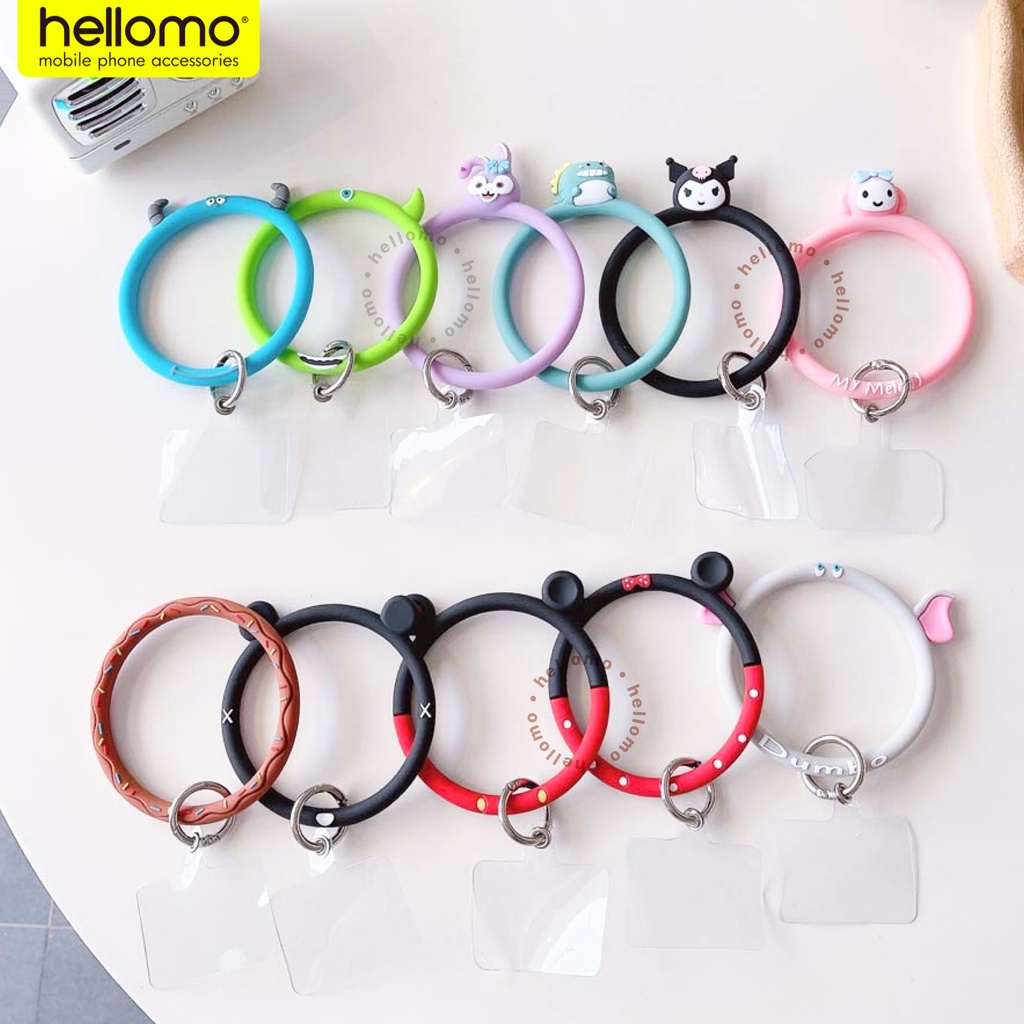 Gelang Hp Silikon Gantungan Tangan Handphone Silicone Holder Bulat Anti Jatuh Bangle Hp Silikon Lanyard