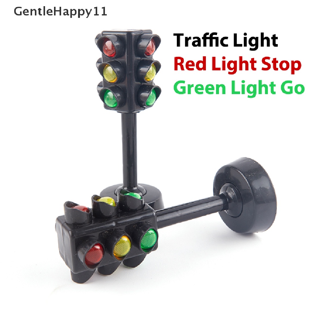 Gentlehappy 2Pc Mainan Lampu Lalu Lintas Tempat Parkir Model Pemandangan Mainan Edukasi Dini Belajar id