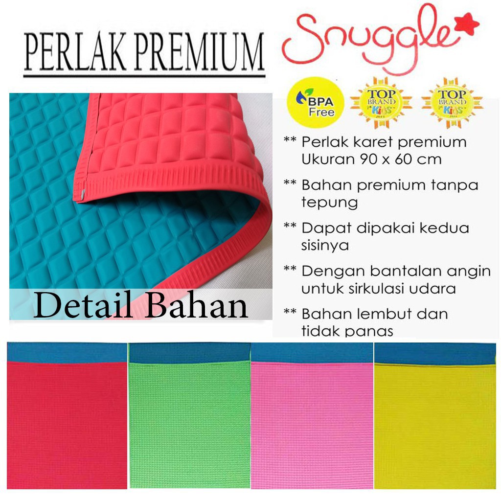 PERLAK SNUGGLE POLOS  dan gambar  / Perlak Ondo Crown Motif Snuggle / PERLAK ANTI OMPOL CROWN SNUGGLE BABY PERLAK Ondo Polos dan Motif Karet 90 x 60 cm