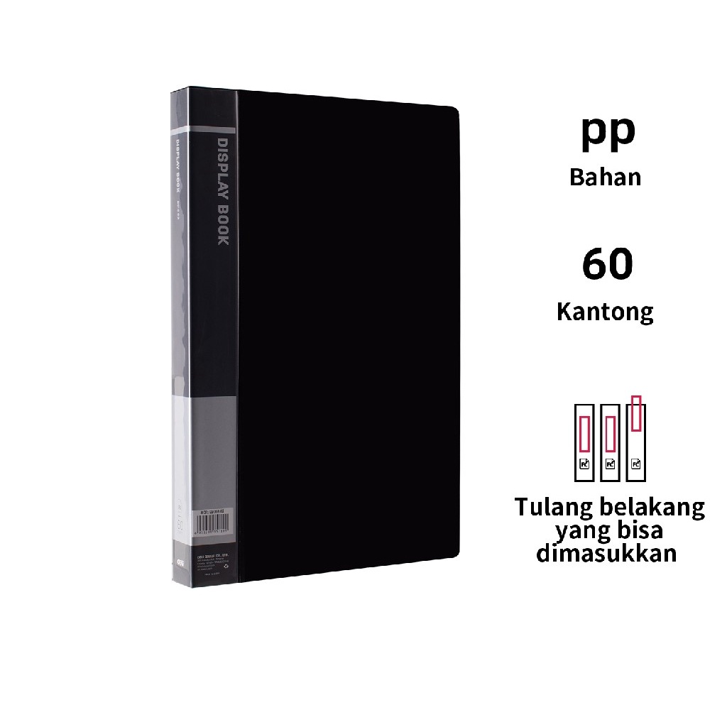 

MAP DOKUMEN CLEAR HOLDER DISPLAY BOOK 60 POKET FOLIO DELI TEBAL