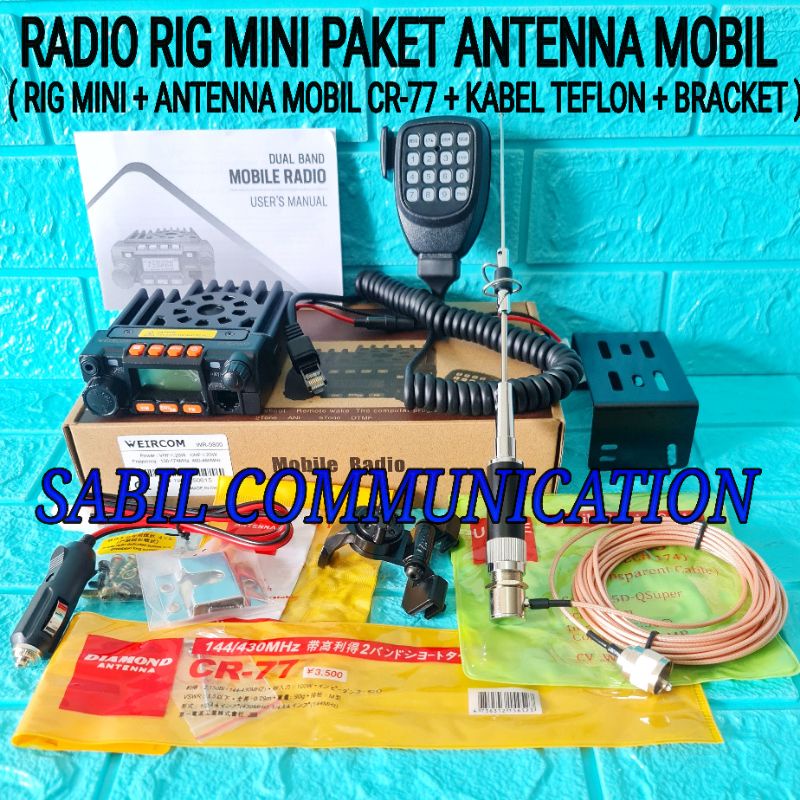 PAKET RADIO RIG MOBIL MINI DUALBAND WEIRCOM WR9800 MIRIP WEIRWEI UV8900 REDELL DL9900 / RADIO RIG MI