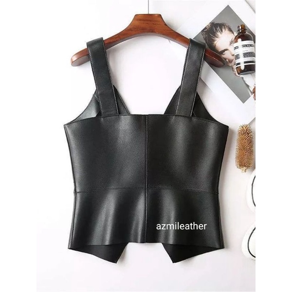 Rompi Wanita / Vest Leather syntetic  faux leather