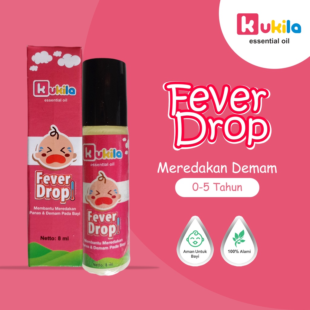 0Kukila Essential Oil Baby Fever Drop 8ml Mengobati Menurunkan Panas