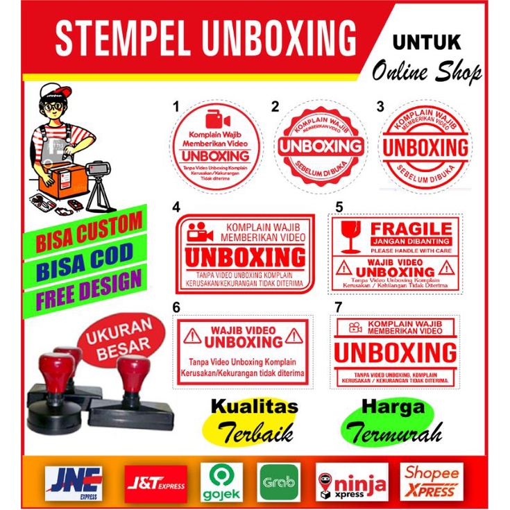 Jual Stempel Unboxing Murah Berkualitas Shopee Indonesia