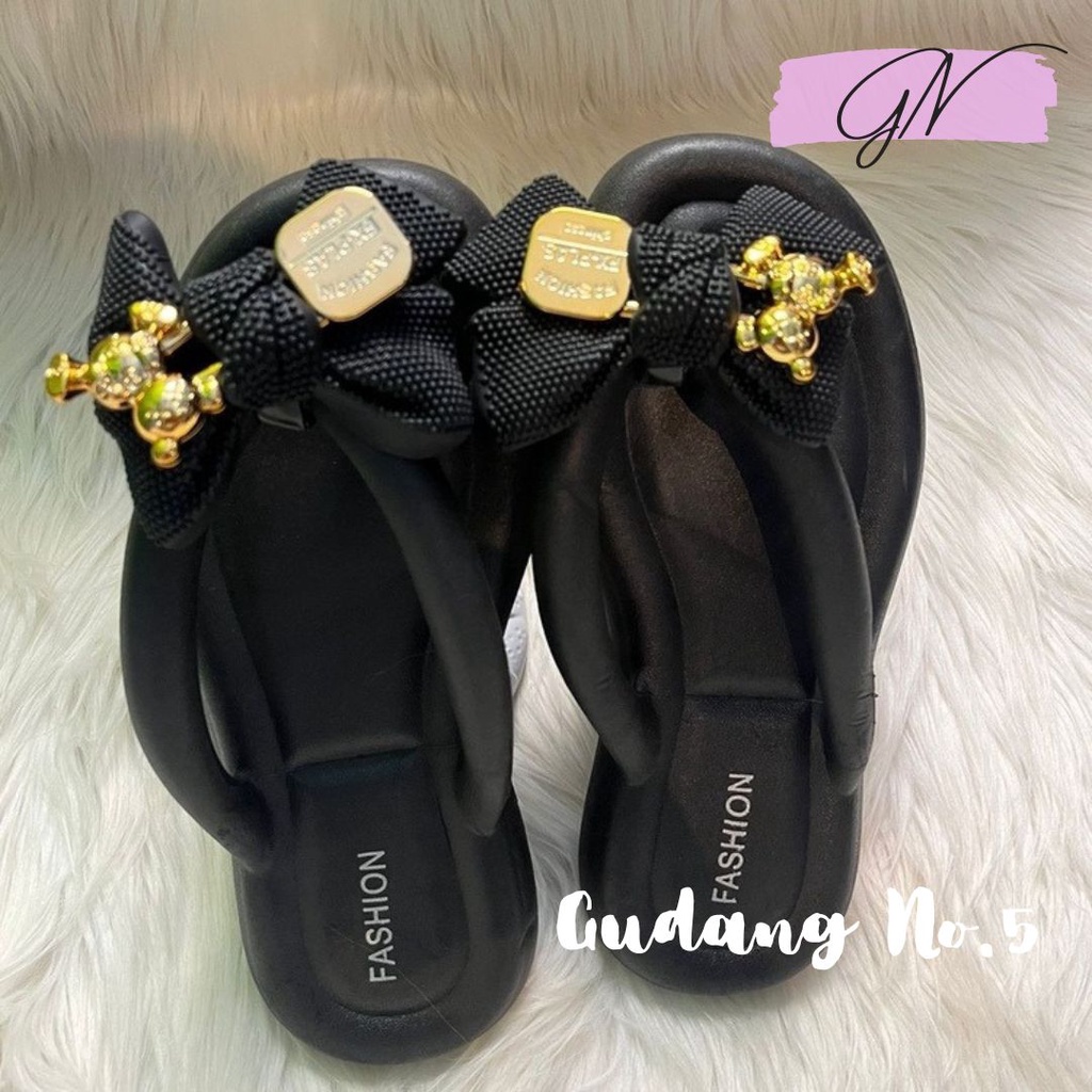 GN-2024 Sandal Jepit Jelly Pita Fashion Wanita Import
