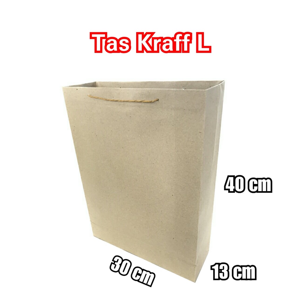 

PAPERBAG POLOS CRAFT UKURAN 30x40x13 cm GOODIE BAG paper bag polos coklat / paperbag murah