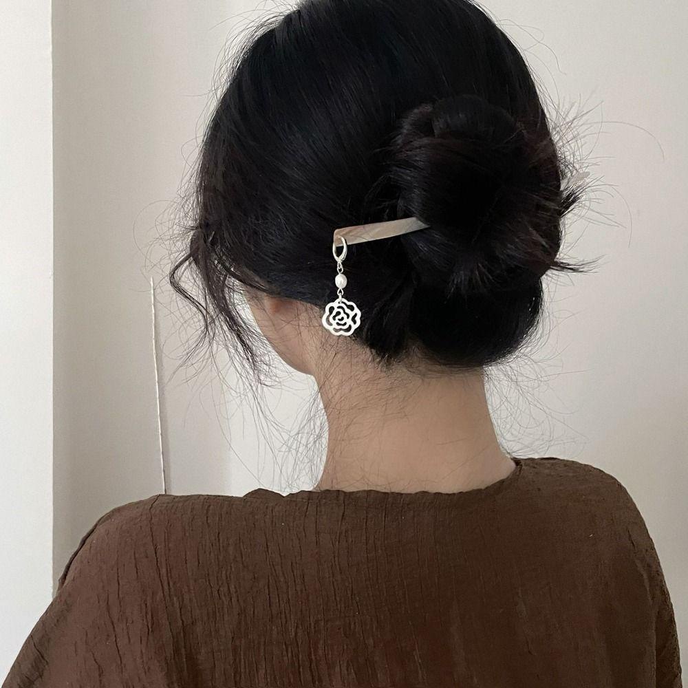 Needway  Wanita Hanfu Jepit Rambut Manis Vintage Mutiara Pengantin Rumbai Gaya Kuno Garpu Rambut Cina