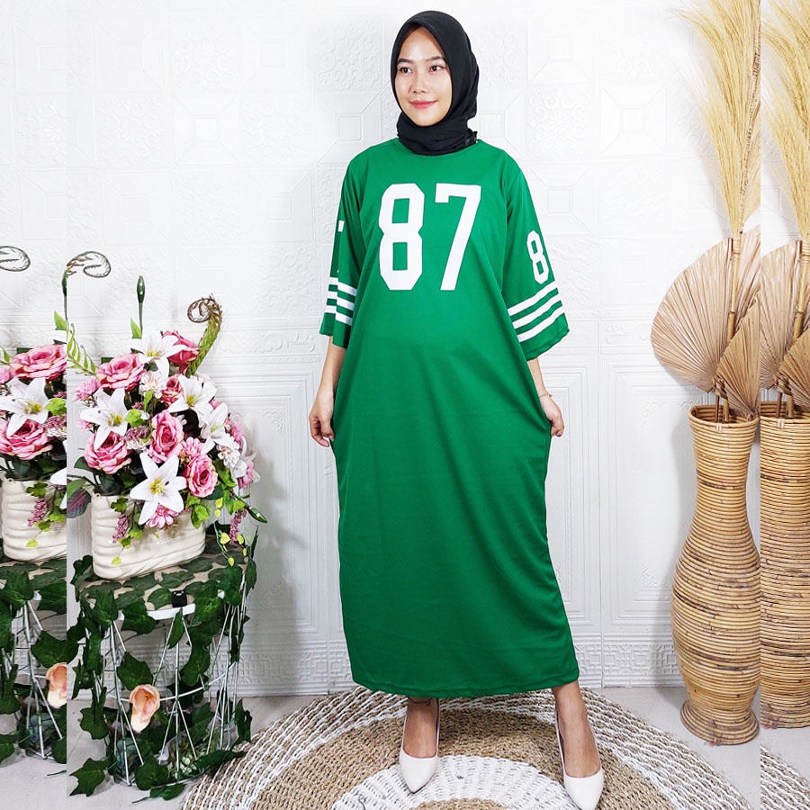 CARLINA LONG TUNIK DRESS 87 UNIGLO OVERSIZED FIT S TO JUMBO WANITA