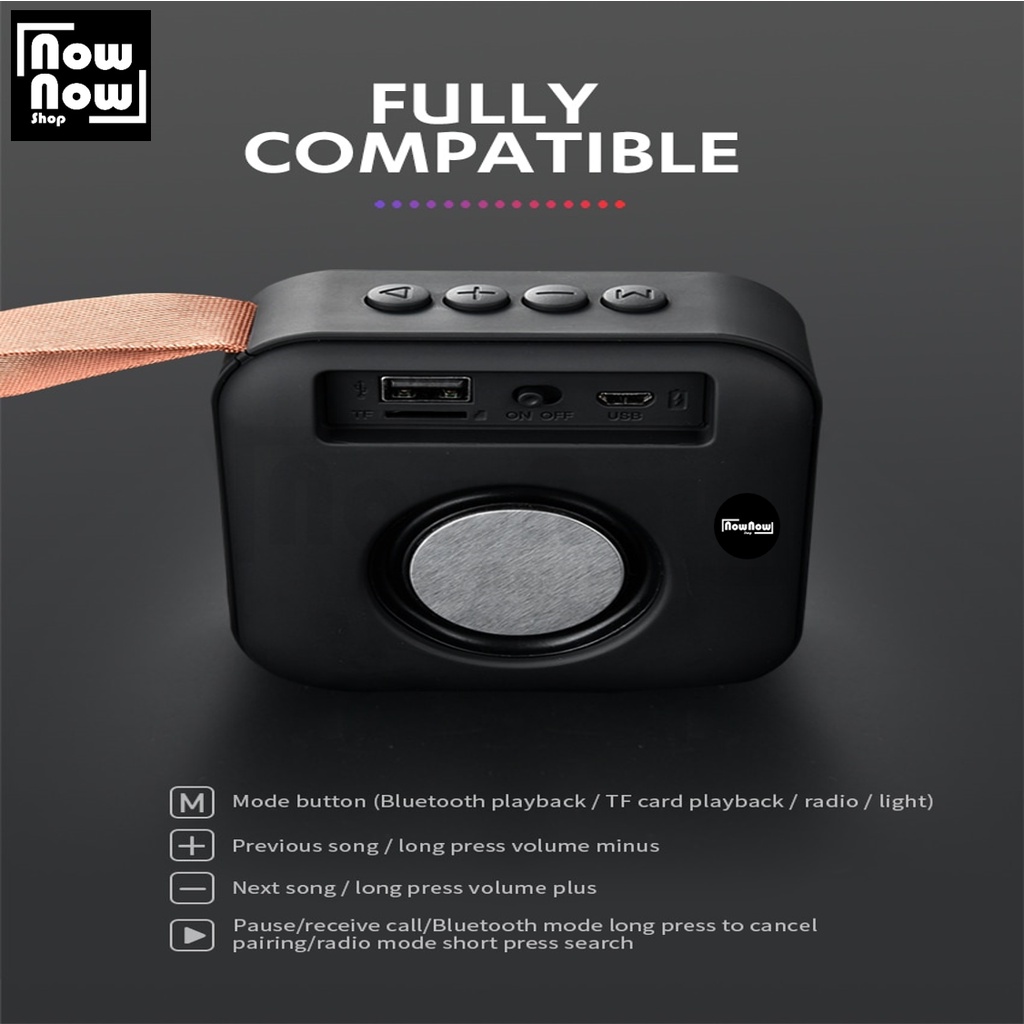 Bluetooth Wireless Mini Portable Stereo Speaker T5 Music Box Radio FM Aux Spotify Youtube Pengeras Suara