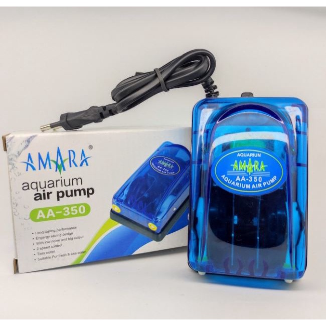 MESIN OXYGEN 2 LUBANG AMARA / Aerator / Aerasi / 2Way Oksigen Aquarium Aquascape Ikan