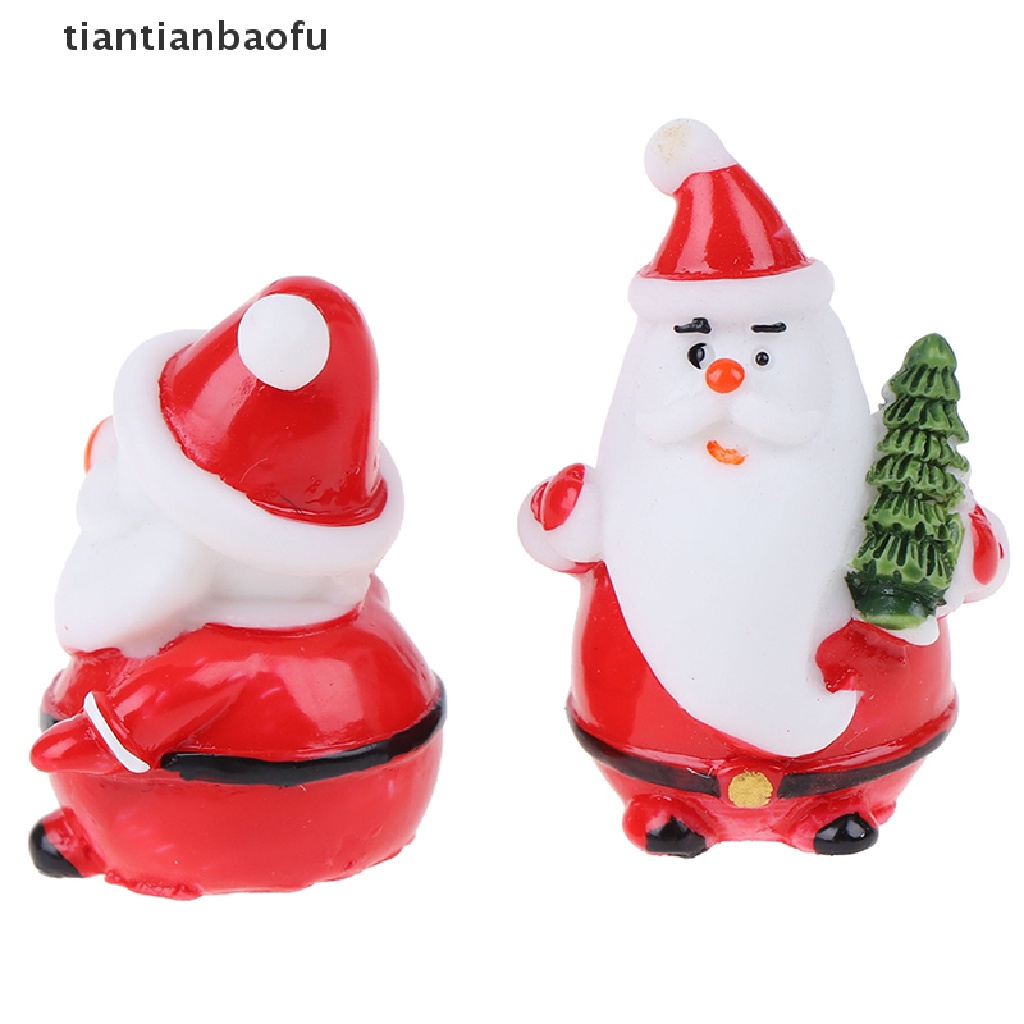 Miniatur Figure Santa Claus Snowman Untuk Dekorasi Taman