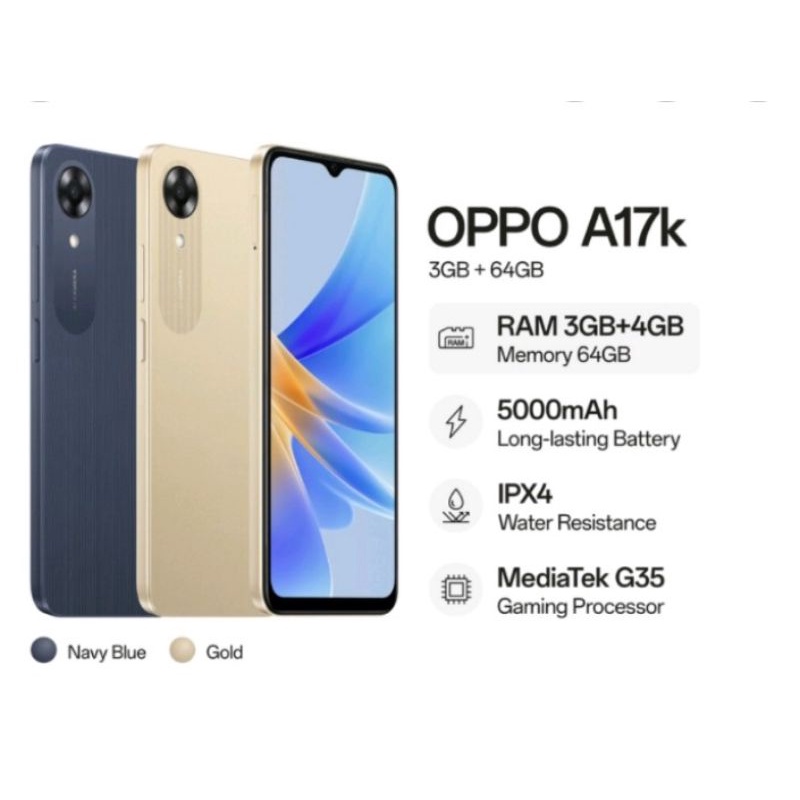 OPPO A57 A 57 2022 RAM 4/128 4/64 [4GB+4GB RAM EXPANSION] - A17 4/64 - A17k 3/64 GARANSI RESMI OPPO | A16e