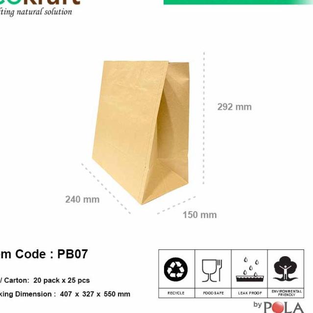 

Paper bag grocery murah / kantong kertas grocery murah pb07 - Putih