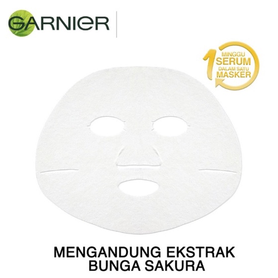 garnier masker wajah sakura glow isi 10 pcs