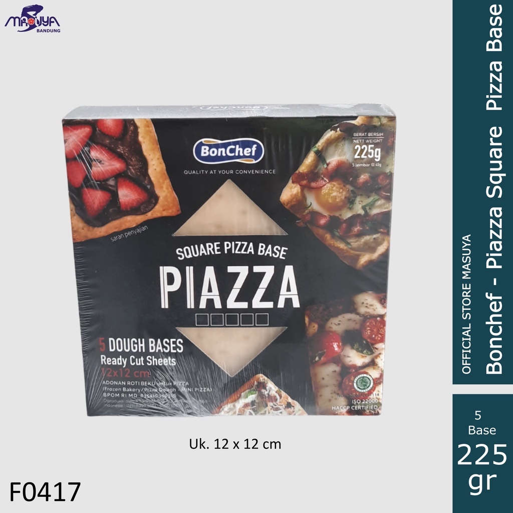 

Bonchef Piazza Square Pizza Dough 225 gr 5 Pcs