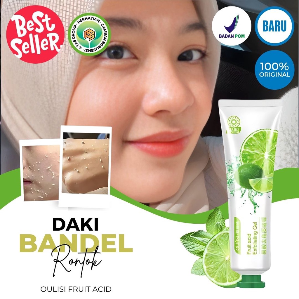 Jual Oulisi fruit acid exfoliating peeling gel wajah perontok daki dan