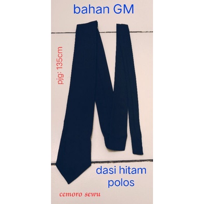 dasi dewasa hitam polos bahan GM