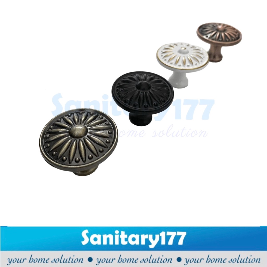 Tarikan Laci bulat 750- handle pegangan lemari pintu kitchen set furniture gagang knop knob murah antik rosegold hitam putih antique