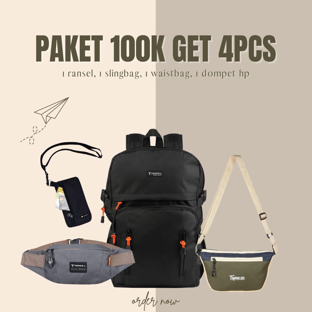 Tas Bundling Paket 110k Get 4Pcs Tas Pria Wanita