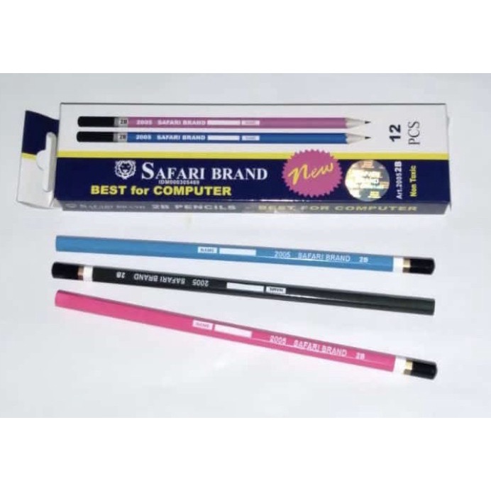 

12pcs Pensil Pencil SAFARI 2005 2B 1 Box