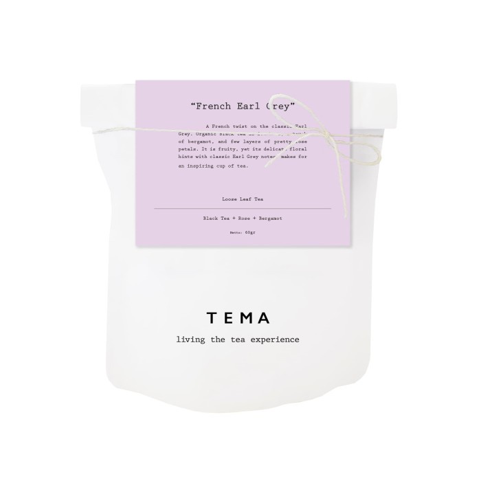 

TEMA TEA LARGE POUCH - FRENCH EARL GREY / EARL GREY TEA - 60GR