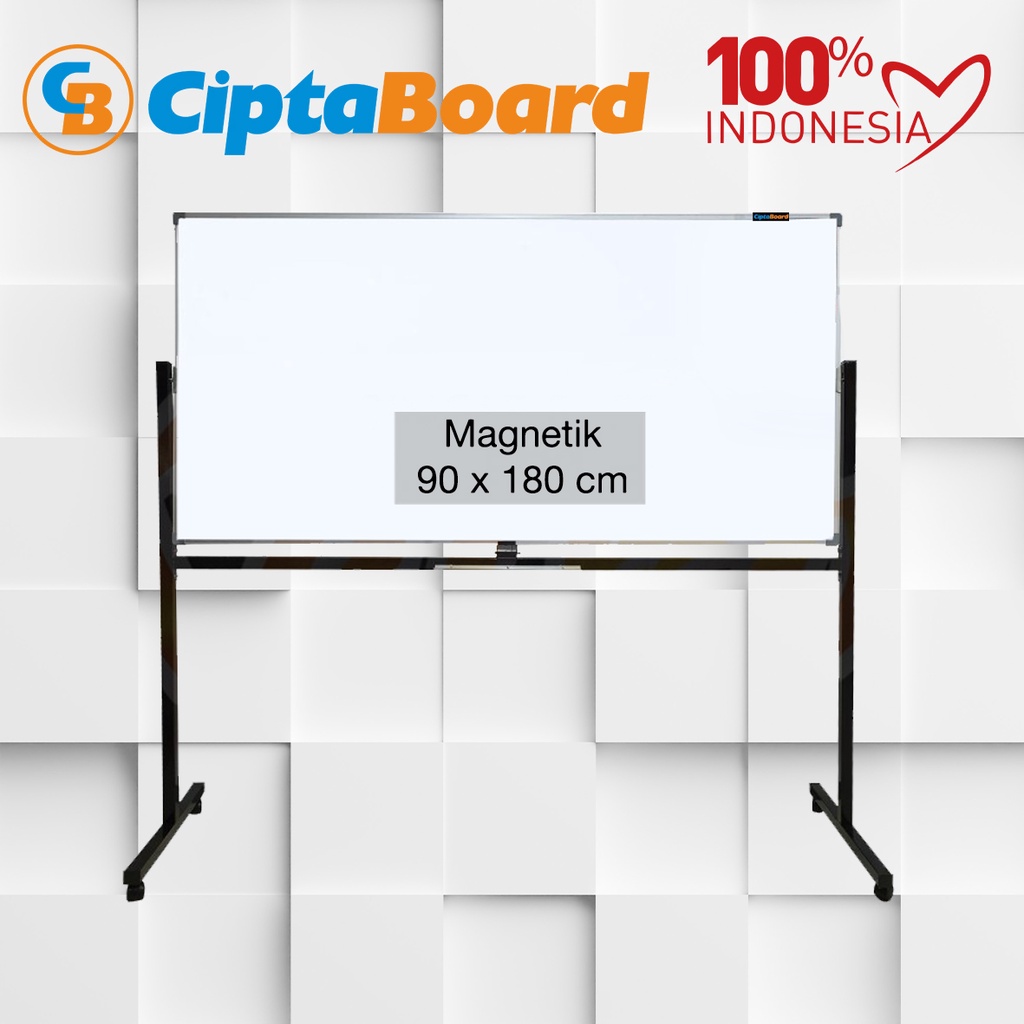 

Papan Tulis / Whiteboard / Standing / Magnet / Single Face / Cipta / 90 x 180 cm