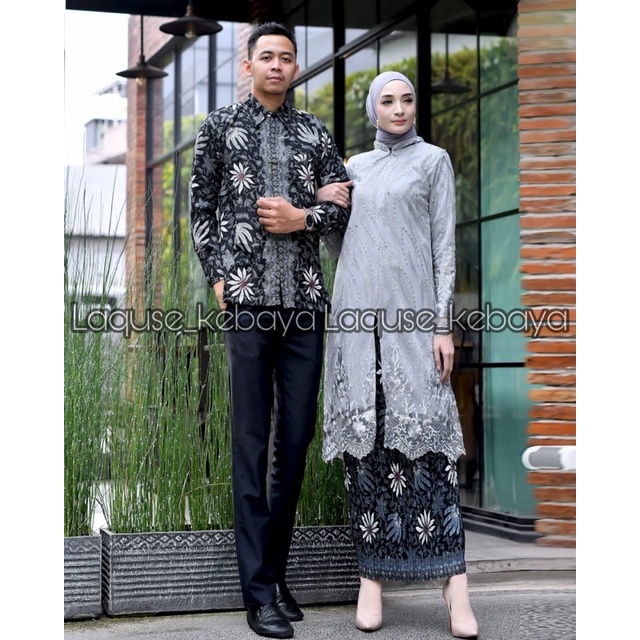 Setelan Kebaya Tunik Busui Batik Couple Modern Terbaru Outfit Pasangan Kondangan Wisuda By Laquse_kebayaa