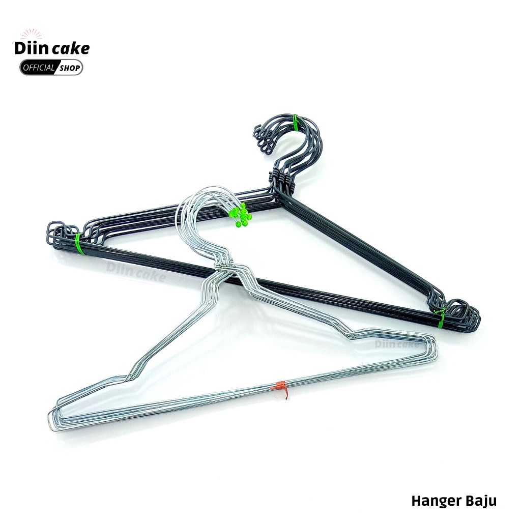 Hanger Baju / Hanger Kawat Stainless Gantungan Baju isi 10 Pcs