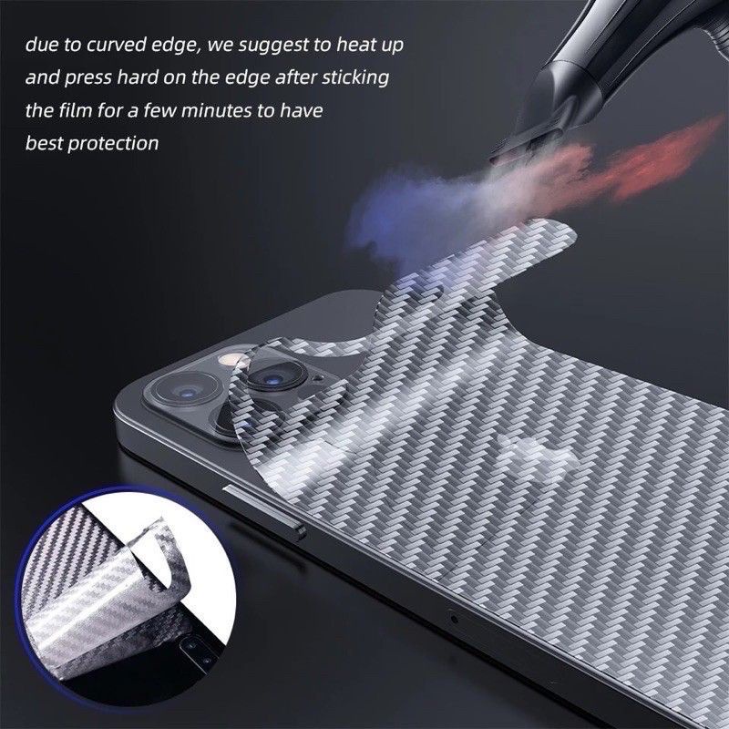 SKIN CARBON FOR XIAOMI REDMI ALL TYPECARBON ANTI GORES BELAKANG ANTI JAMUR 3D CARBON GARSKIN