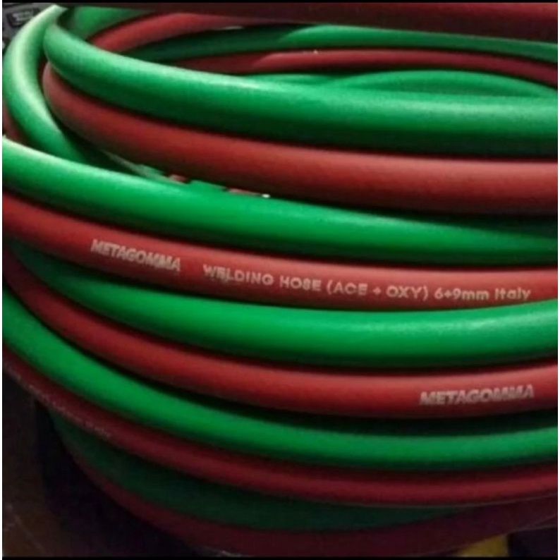 SELANG DOUBLE METAGOMA FULL 1 ROLL 100 MTR WELDING HOSE METAGOMA FULL 1 ROLL 100 METER