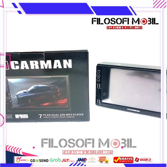 Head Unit Double din Deckless Full Glass Carman