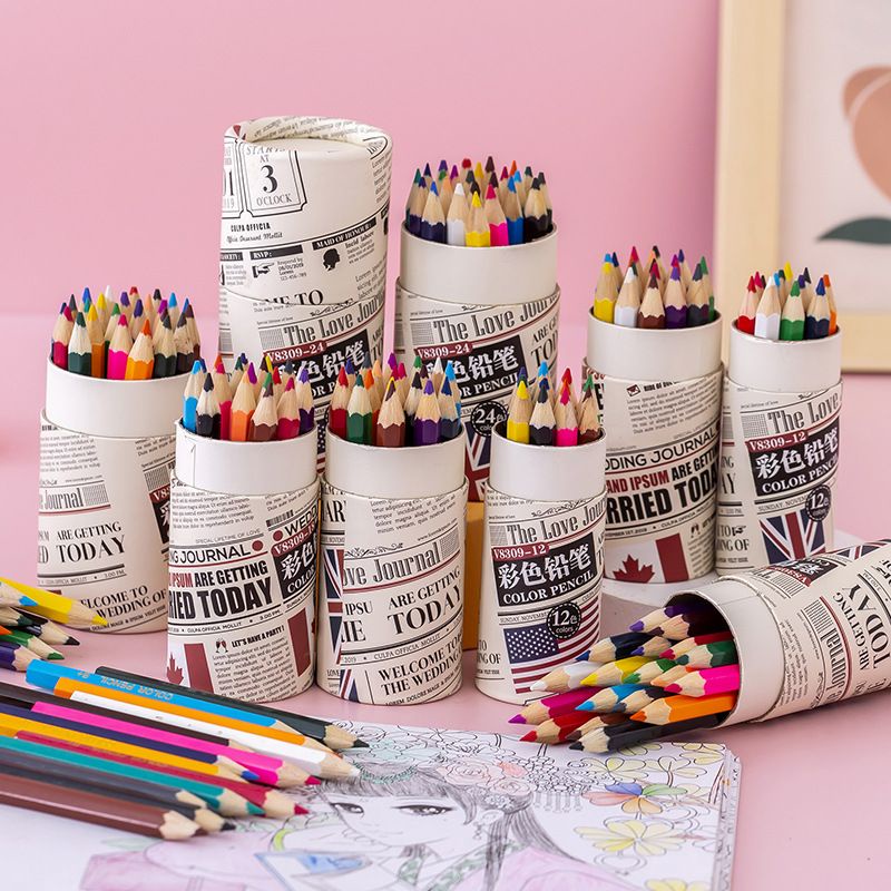 

Pensil Warna warni anak anak sekolah mewarnai isi 24 campur lengkap high quality dengan tempat unik cantik