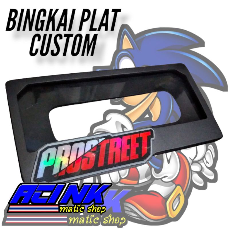 Bingkai frame plat nomer custom panjang 18cm lebar 9cm tebal 7mm