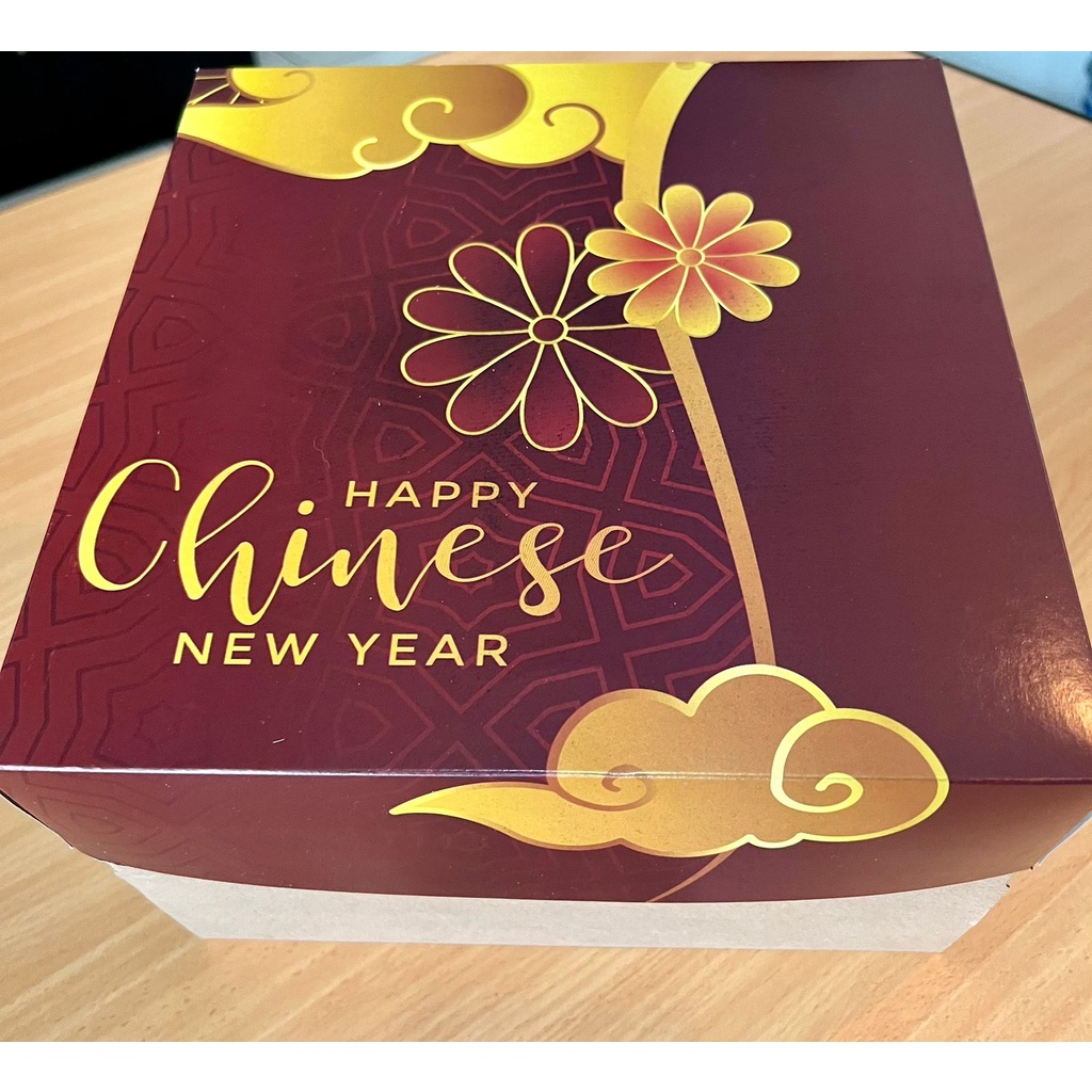 

( 3pcs ) Kardus Kemasan Kue Bolu Bingkisan Imlek Sincia Box Lapis Legit Parcel CNY Ukuran 22x22x16 cm