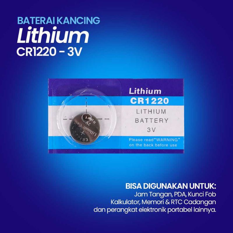 Baterai Kancing Lithium CR1220 3V 1 PCS