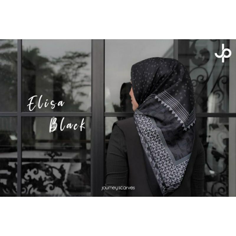 Journey Hijab Scarf Segi Empat - Elisa Black