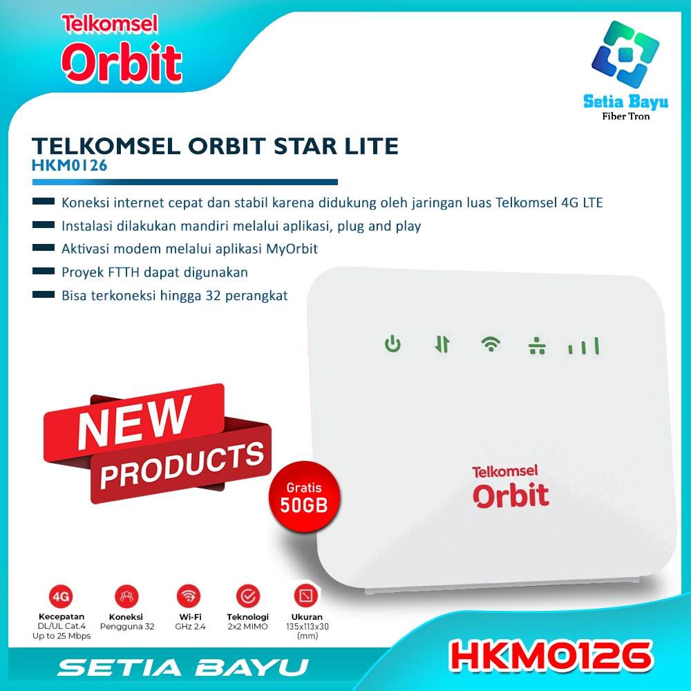 Modem Router HKM0126 Telkomsel Orbit Star Lite 2,4GHz HKM 0126 Unlock