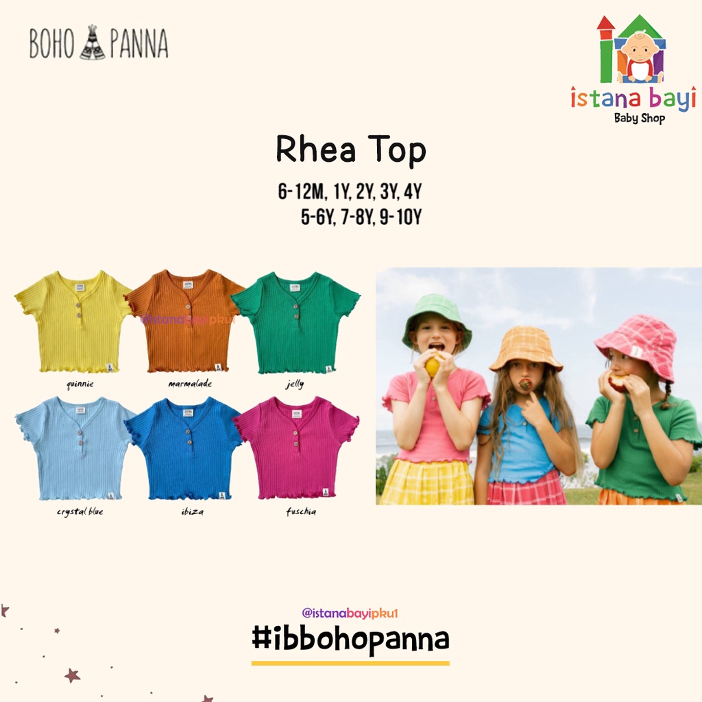 BOHOPANNA - RHEA TOP - ATASAN ANAK PEREMPUAN 6 BULAN - 10 TAHUN