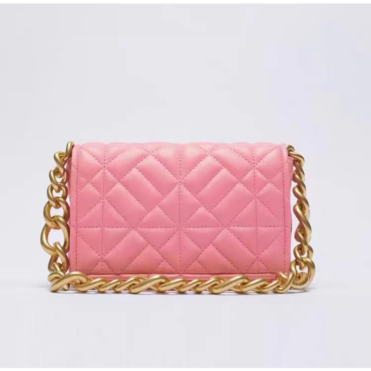 TAS WANITA ZARAA ZR QUILTED SHOULDER BAG TAS BAHU HAND BAG TALI RANTAI WITH CHAIN FASHION IMPORT PREMIUM #3165