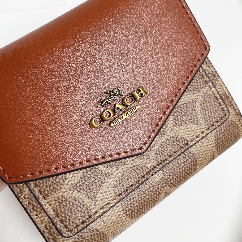 [Instant/Same Day]31548  coach ladies wallet Short wallet folding wallet card bag  qianbao