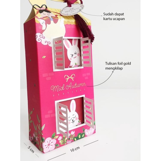 

(BOX RED HOUSE MOONCAKE ISI 2) kotak mooncake mid autumn [10 set]