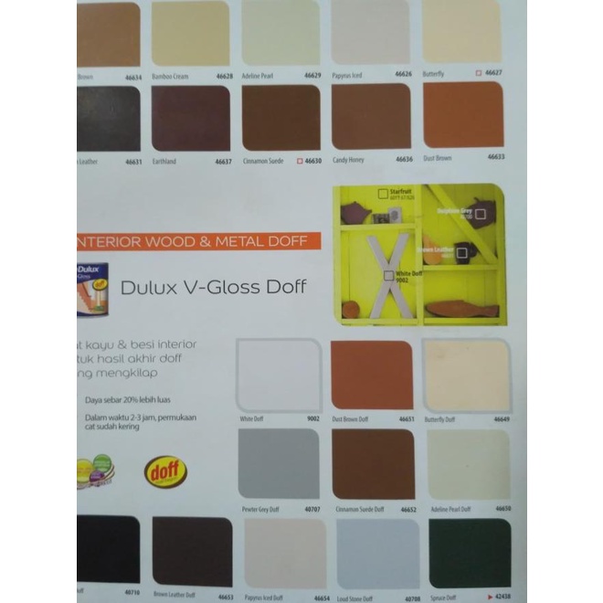 CAT MINYAK DULUX V-GLOSS - WHITE DOFF 9002 0.8 LITER