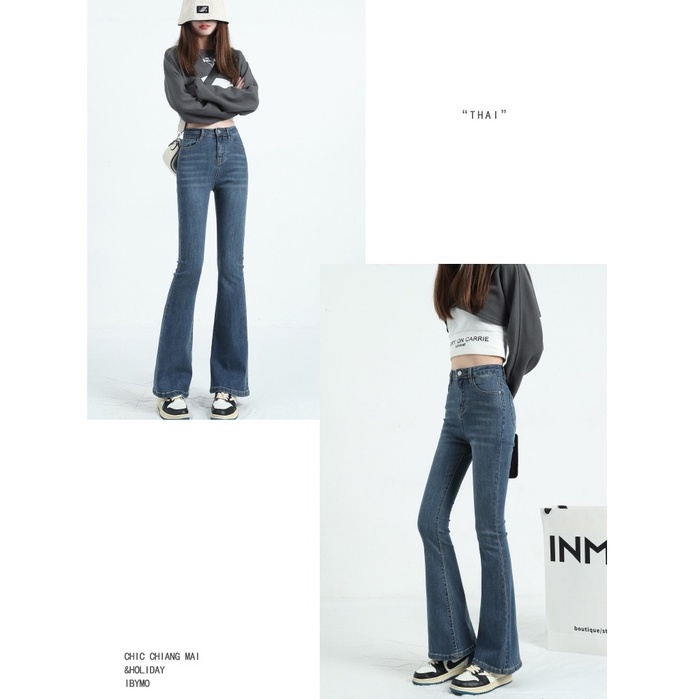 Skinny Cutbray Celana Jeans Wanita Melar Highwaist Jeans Wanita 【THE GOOD SISTERS】