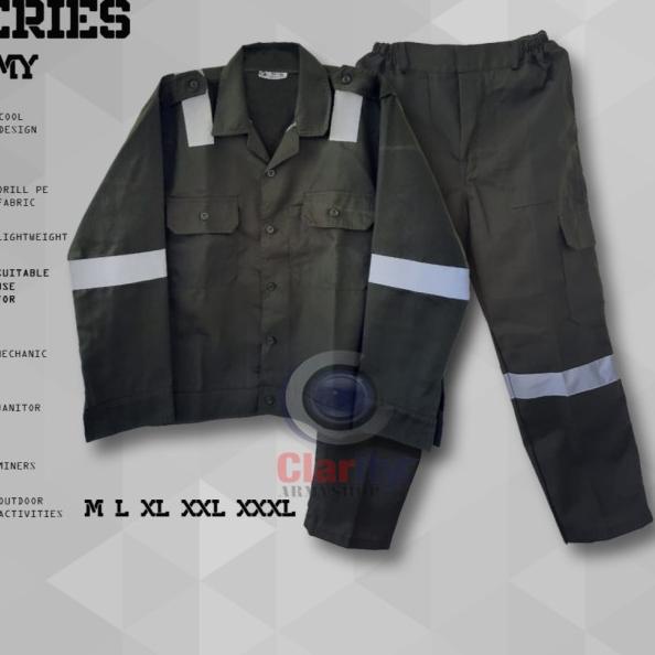 Wearpack Safety Setelan Scotchlite/Wearpack Potongan/Werpak Skotlet - Merah, L