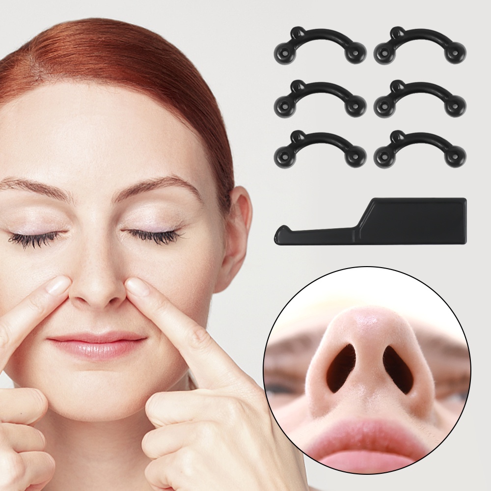 6pcs / Set Klip Korektor Hidung 3D Invisible Ukuran Mini