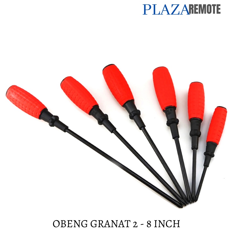 OBENG KARET MERAH 6 INCH SCREWDRIVER PLUS DAN MINUS