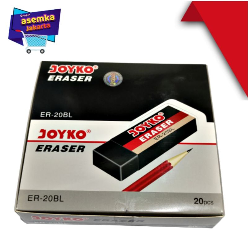 Eraser  Penghapus Pensil BesarJoyko ER-B20BL isi 20pcs